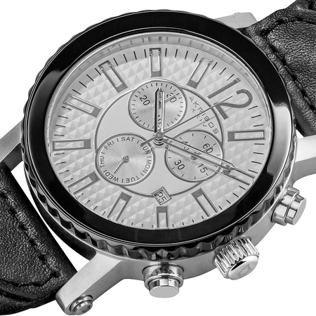 Akribos XXIV Akribos Chronograph Black Leather Men's Watch AK571BK