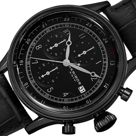 Akribos XXIV Black Dial Men's Chronograph Watch AK798BK