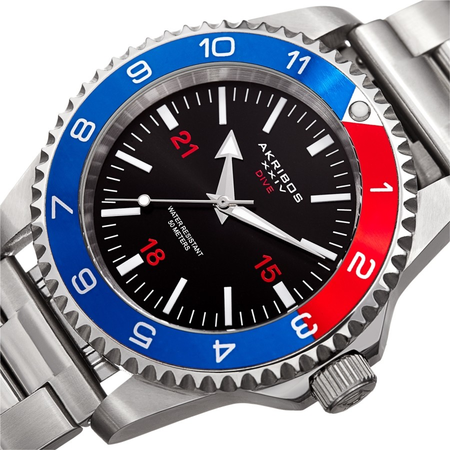 Akribos XXIV Black Dial Men's Watch AK1002RDBU