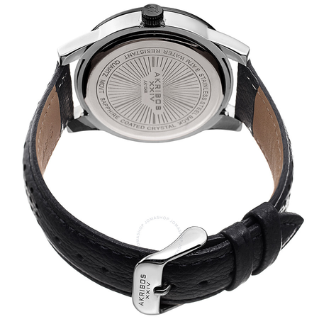 Akribos XXIV Perforated Strap Black Dial Men's Watch AK1048SSBK