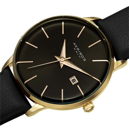 Akribos XXIV Black Dial Men's Watch AK1064YGBK