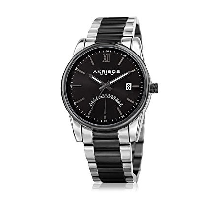 Akribos XXIV Black dial Two Tone Men's Watch AK962TTB