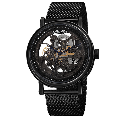 Akribos XXIV Black IP Stainless Steel Men's Watch AK732BK