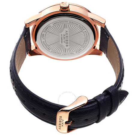 Akribos XXIV Perforated Strap Blue Dial Men's Watch AK1048RGBU