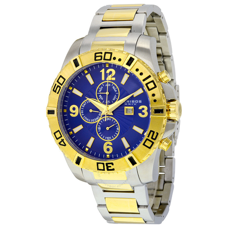 Akribos XXIV Blue Dial Two-tone Men's Watch AK671TTG