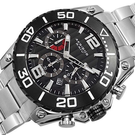 Akribos XXIV Chronograph Black Dial Men's Watch AK639BKS
