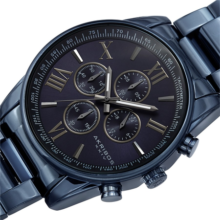 Akribos XXIV Chronograph Blue Dial Men's Watch AK1072BLU
