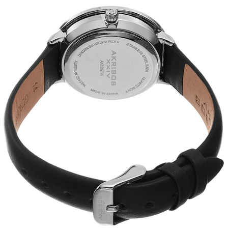 Akribos XXIV Quartz White Dial Ladies Watch AK1092BK