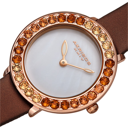 Akribos XXIV Quartz White Dial Ladies Watch AK1093BR