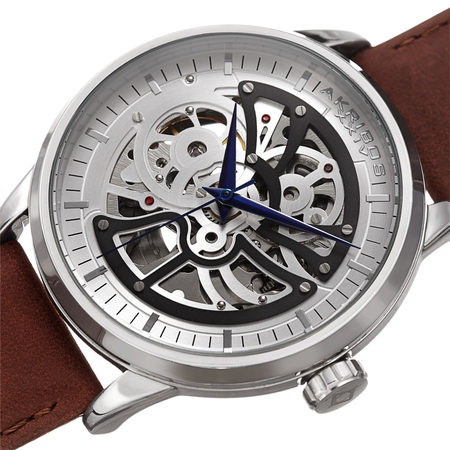 Akribos XXIV Silver-tone Dial Men's Watch AK1018SSBR