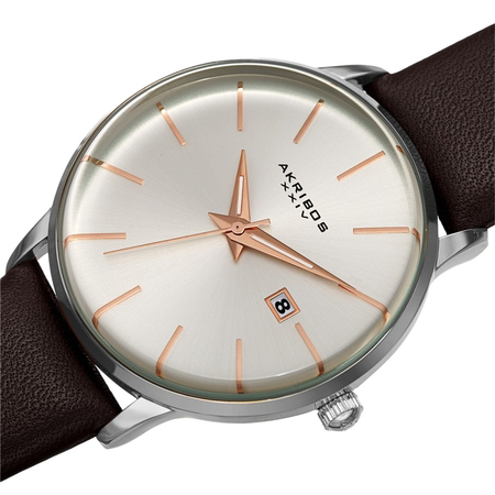 Akribos XXIV Silver-tone Dial Men's Watch AK1064SS