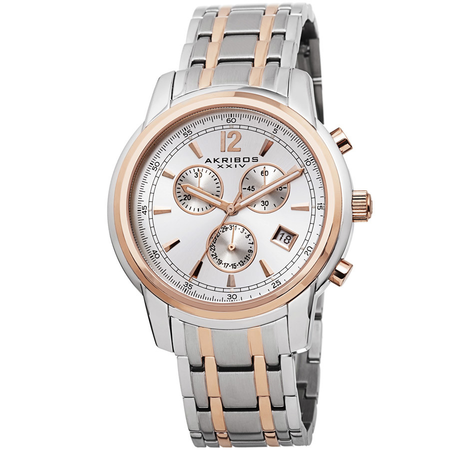Akribos XXIV Silver-Tone Men's Watch AK692TTR