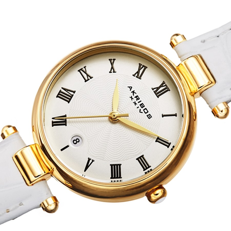 Akribos XXIV White Dial Ladies Watch AK1070WT