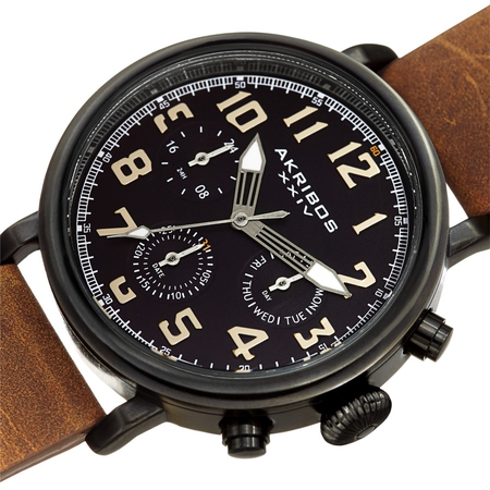 Akribos XXIV Black Dial Men's Watch AK1028BKBR
