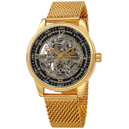 Akribos XXIV Black Dial Men's Watch AK1074YGB