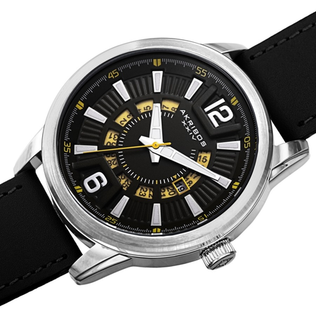 Akribos XXIV Black Dial Men's Watch AK1079SSBK