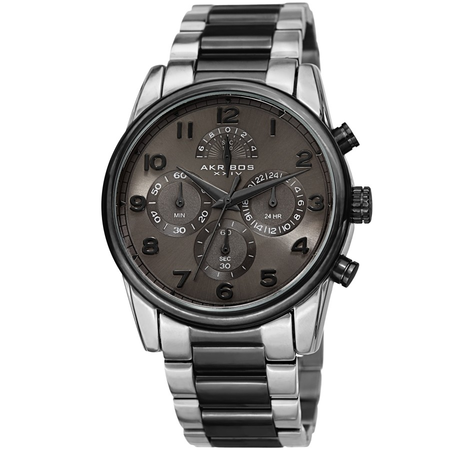 Akribos XXIV Chronograph Grey Dial Men's Watch AK1042TTB