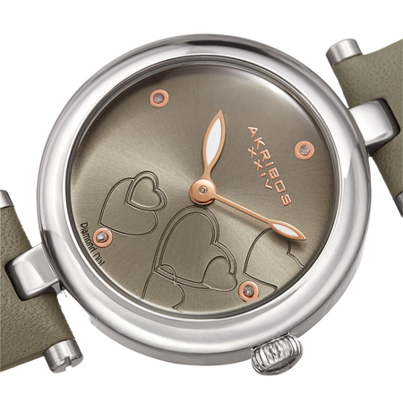 Akribos XXIV Diamond Grey Dial Ladies Watch AK1044GY