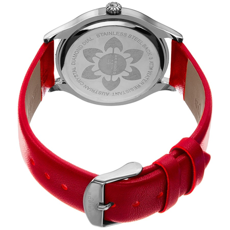 Akribos XXIV Diamond Red Dial Ladies Watch AK1011RD