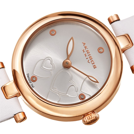 Akribos XXIV Diamond White Dial Ladies Watch AK1044WTR