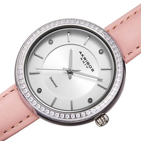 Akribos XXIV Diamond White Dial Ladies Watch AK1067PK