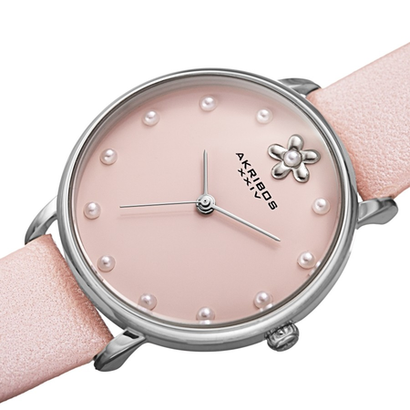 Akribos XXIV Pink Dial Ladies Watch AK1084PK