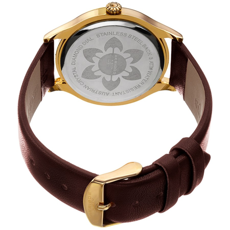 Akribos XXIV Quartz Diamond Brown Dial Ladies Watch AK1011BR