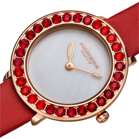 Akribos XXIV Quartz White Dial Ladies Watch AK1093RD