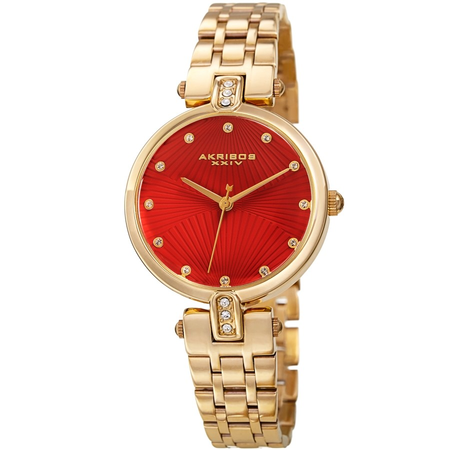 Akribos XXIV Red Dial Ladies Watch AK1085RD