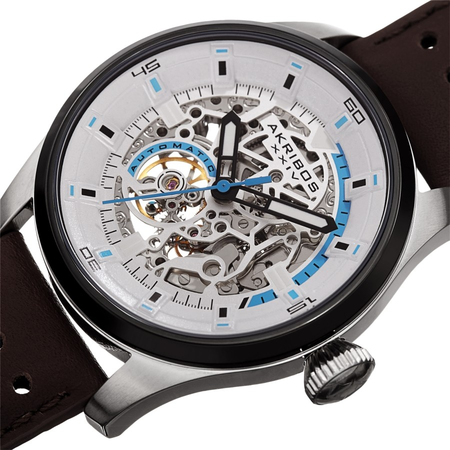 Akribos XXIV Silver-tone Dial Men's Watch AK1010SSBR