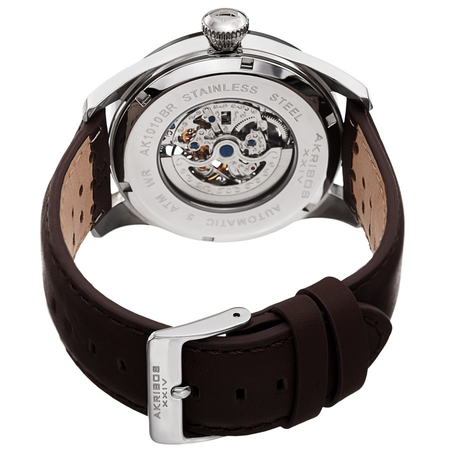 Akribos XXIV Silver-tone Dial Men's Watch AK1010SSBR