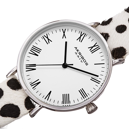 Akribos XXIV White Dial Ladies Watch AK1080SS