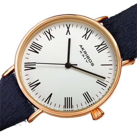 Akribos XXIV White Dial Ladies Watch AK1081BK