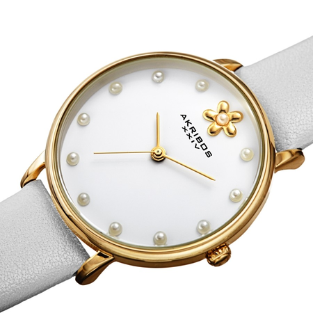 Akribos XXIV White Dial Ladies Watch AK1084WT