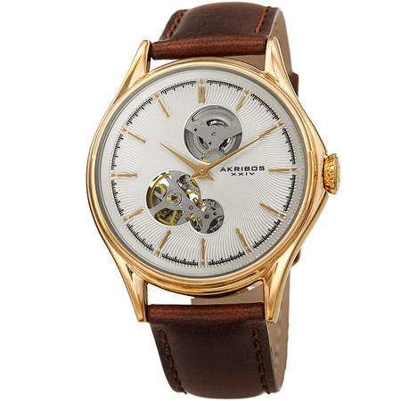 Akribos XXIV White Dial Men's Watch AK1057YGBR