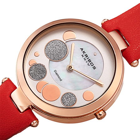 Akribos XXIV Diamond White Dial Ladies Watch AK1069RD