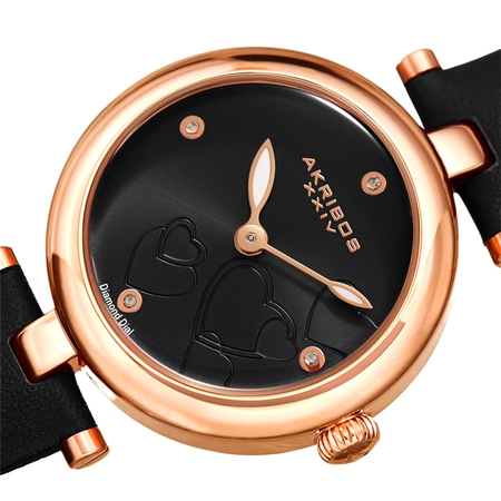 Akribos XXIV Quartz Black Dial Ladies Watch AK1044BKR