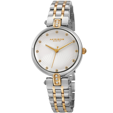Akribos XXIV White Dial Ladies Watch AK1085TTG