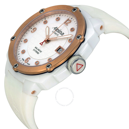 Alpina Avalanche Extreme White Dial Rubber Strap Ladies Watch AL-240MPWD3AEC4