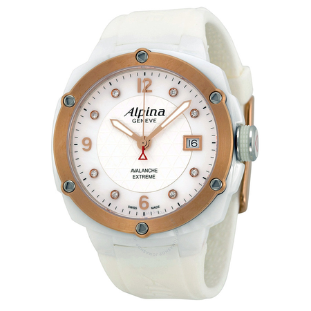 Alpina Avalanche Extreme White Dial Rubber Strap Ladies Watch AL-240MPWD3AEC4