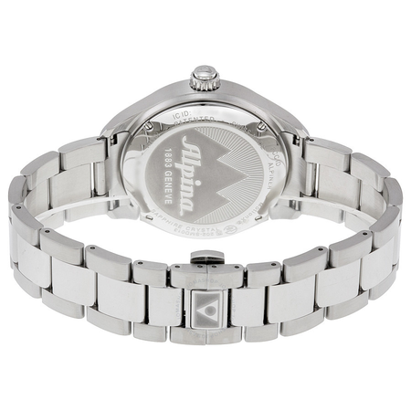 Alpina Horological Smartwatch Silver Guilloché Dial Diamond Bezel Ladies Watch AL-285STD3CD6B