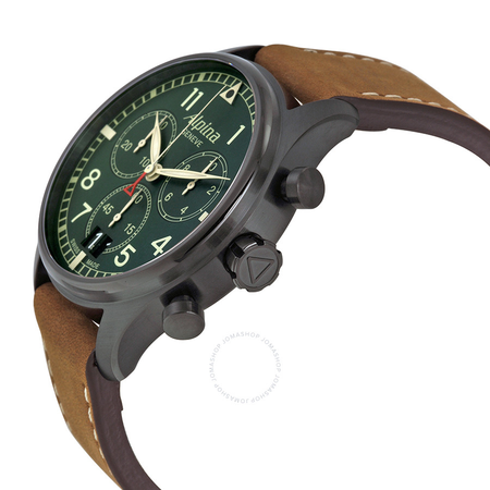 Alpina Startimer Pilot Chronograph Green Dial Men's Watch AL-372GR4FBS6