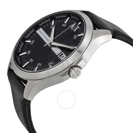 Armani Exchange Armani AX Exchange Whitman Black Dial Black Leather Men's Watch AX2101
