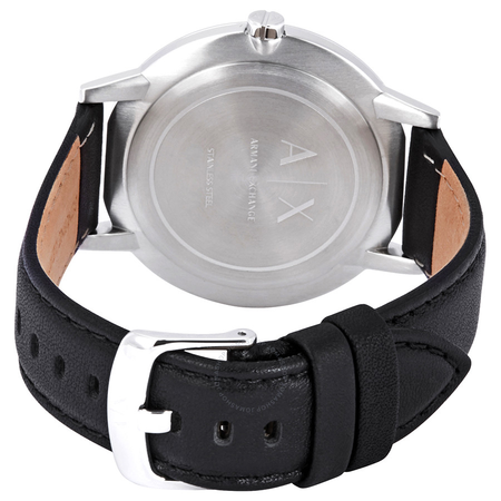 Armani Exchange Black Dial Men's Leather Watch AX2703