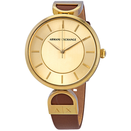 Armani Exchange Gold Dial Ladies Watch AX5324
