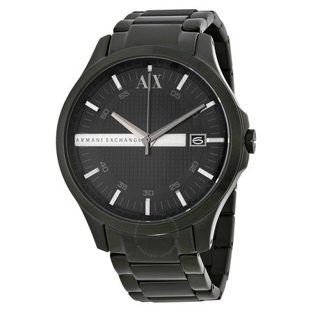 Armani Exchange Hampton Black Dial Black Ion-plated Men's Watch AX2104