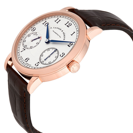 A. Lange & Sohne A Lange and Sohne 1850 Up / Down Silver Dial Brown Leather Men's Watch 234.032