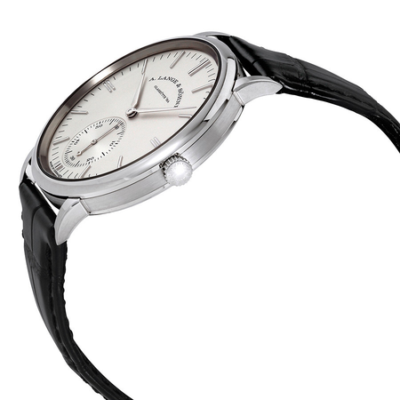 A. Lange & Sohne A Lange and Sohne Saxonia Silver Dial 18K White Gold Automatic Men's Watch 380.027