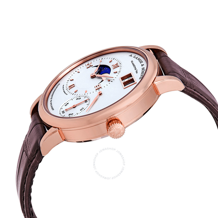 A. Lange & Sohne Grand Lange 1 Moonphase 18kt Rose Gold Silver Dial Men's Watch 139.032