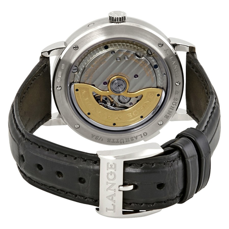 A. Lange & Sohne Saxonia Moon Phase Automatic Black Dial Men's Watch 384.029